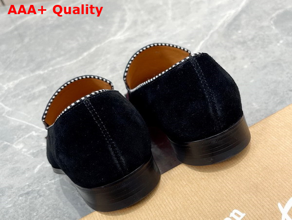 Christian Louboutin Embroudered Dandelion Spikes Loafer in Black Suede Replica