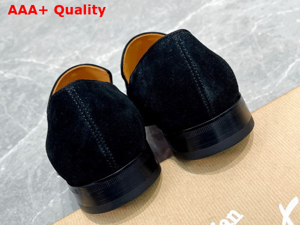 Christian Louboutin Equiswing Loafer in Black Suede Replica