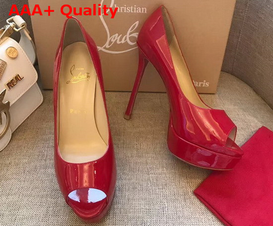 Christian Louboutin Fetish Peep Red Patent Leather Replica