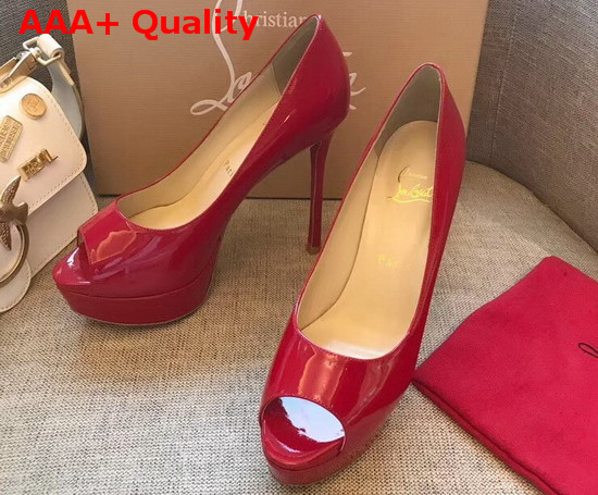 Christian Louboutin Fetish Peep Red Patent Leather Replica