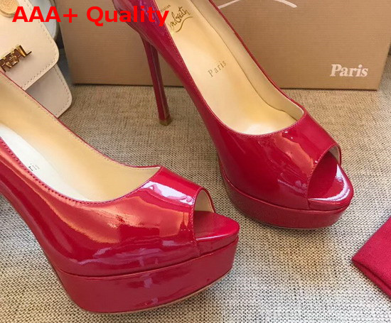 Christian Louboutin Fetish Peep Red Patent Leather Replica