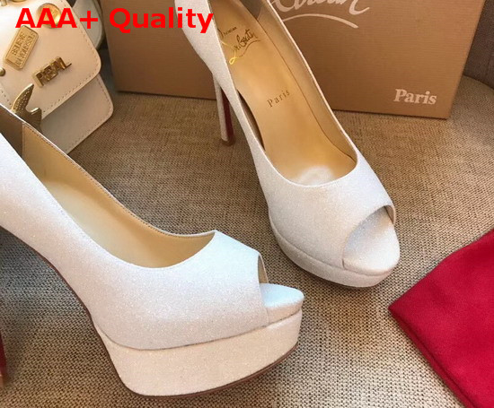Christian Louboutin Fetish Peep Snow Glitter Sunset Replica