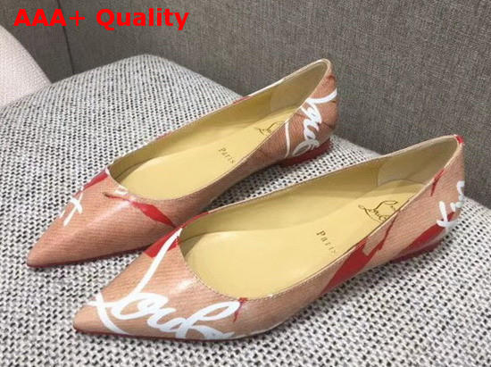 Christian Louboutin Flat Shoes with Loubi Kraft Replica