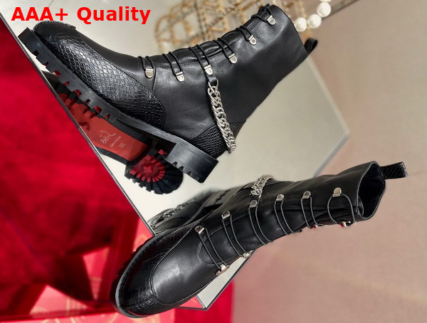 Christian Louboutin Horse Guarda Black Silver Replica