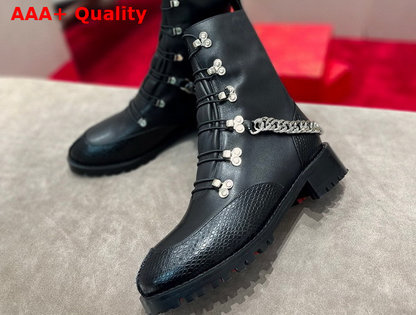 Christian Louboutin Horse Guarda Black Silver Replica