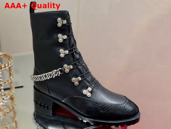 Christian Louboutin Horse Guarda Black Silver Replica