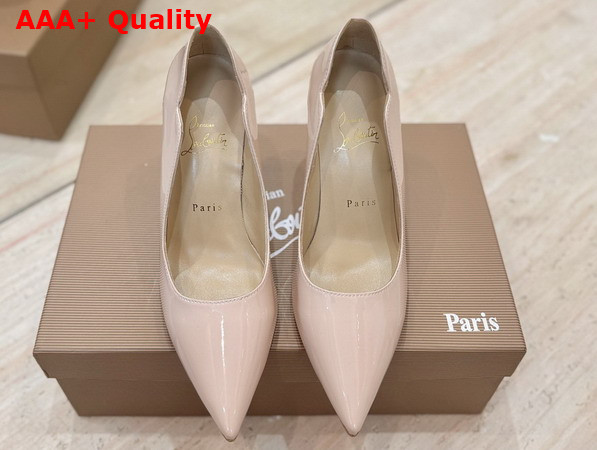 Christian Louboutin Hot Chick 100mm Pumps in Blush Patent Calf Leather Replica