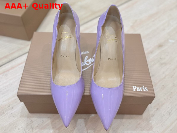 Christian Louboutin Hot Chick 100mm Pumps in Lilac Patent Calf Leather Replica