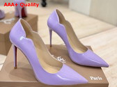 Christian Louboutin Hot Chick 100mm Pumps in Lilac Patent Calf Leather Replica