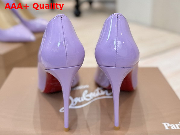 Christian Louboutin Hot Chick 100mm Pumps in Lilac Patent Calf Leather Replica