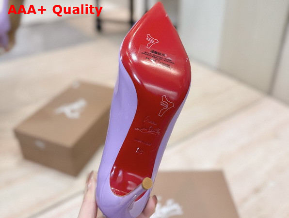 Christian Louboutin Hot Chick 100mm Pumps in Lilac Patent Calf Leather Replica