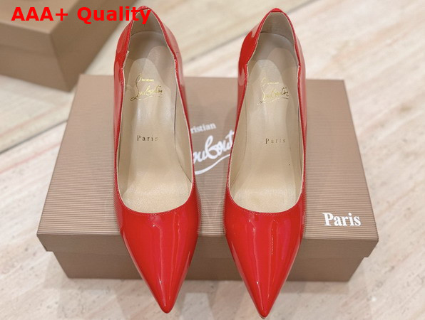 Christian Louboutin Hot Chick 100mm Pumps in Red Patent Calf Leather Replica