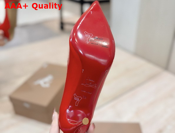Christian Louboutin Hot Chick 100mm Pumps in Red Patent Calf Leather Replica