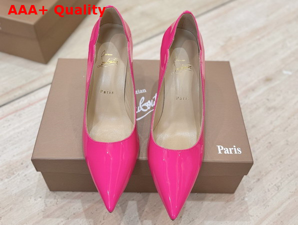 Christian Louboutin Hot Chick 100mm Pumps in Rose Patent Calf Leather Replica