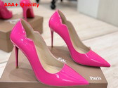 Christian Louboutin Hot Chick 100mm Pumps in Rose Patent Calf Leather Replica