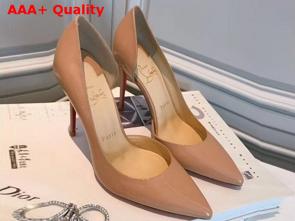 Christian Louboutin Iriza Patent 100mm Nude Patent Leather Replica