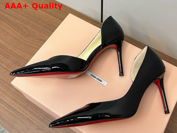 Christian Louboutin Iriza Pump 85mm Pump Black Patent Calf Leather Replica