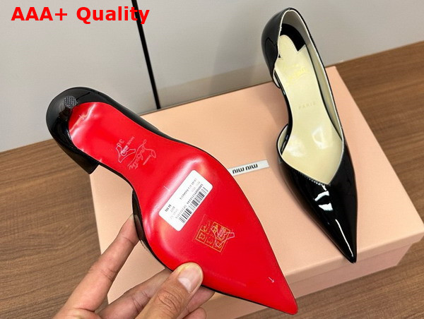 Christian Louboutin Iriza Pump 85mm Pump Black Patent Calf Leather Replica