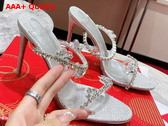 Christian Louboutin Just Queen Sandal in Silver Replica