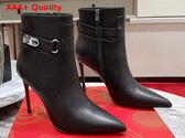 Christian Louboutin Lock So Kate Booty Black Calf Leather Replica