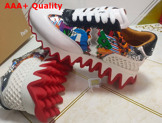 Christian Louboutin Loubishark Flat Multicolor Calf Leather Replica