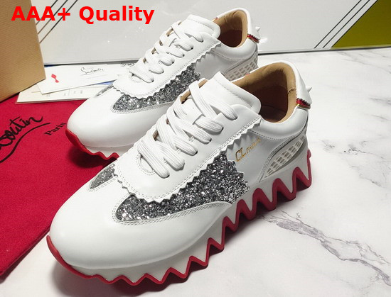 Christian Louboutin Loubishark Flat White Calf Leather Replica