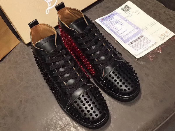 Christian Louboutin Louis Calf Spikes Black For Sale