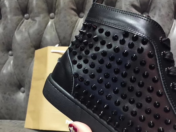 Christian Louboutin Louis Calf Spikes Black For Sale