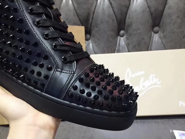 Christian Louboutin Louis Calf Spikes Black For Sale