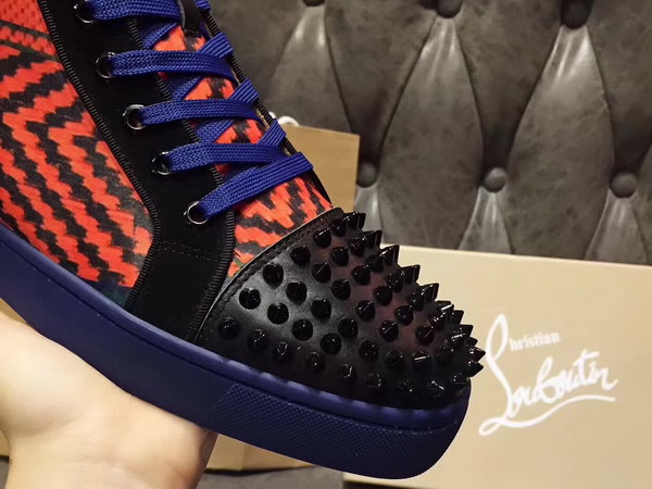 Christian Louboutin Louis Calf Spikes Contrast Color For Sale