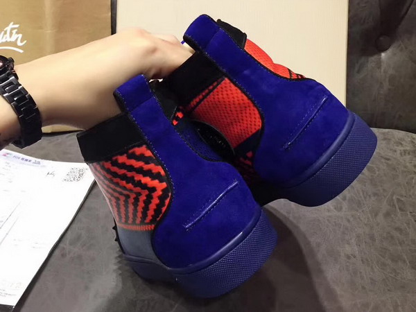 Christian Louboutin Louis Calf Spikes Contrast Color For Sale