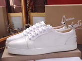 Christian Louboutin Louis Junior Mens Flat in White Calfskin For Sale