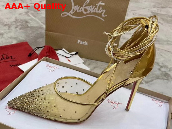 Christian Louboutin Maia Labella Pump Version Gold Specchio Brosse Replica