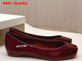 Christian Louboutin Marlougiela Ballerinas in Brownie Patent Calf Leather Replica