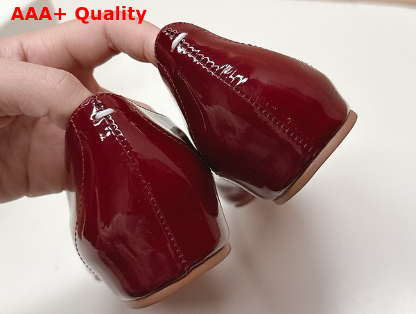 Christian Louboutin Marlougiela Ballerinas in Brownie Patent Calf Leather Replica