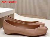Christian Louboutin Marlougiela Ballerinas in Nude Patent Calf Leather Replica