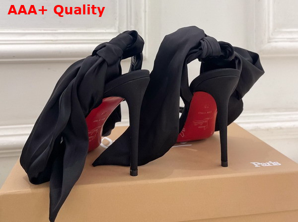 Christian Louboutin Miss Z Sandal Du Desert Black Lin Black 1260383B439 Replica