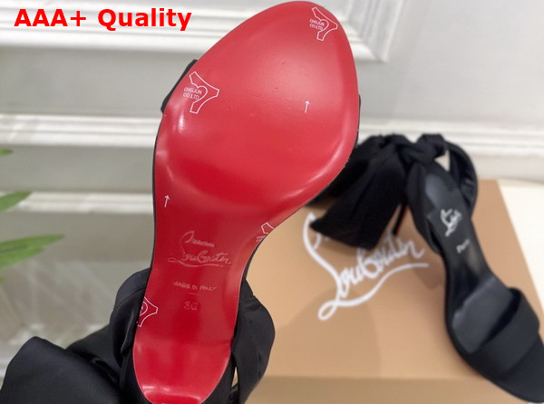 Christian Louboutin Miss Z Sandal Du Desert Black Lin Black 1260383B439 Replica