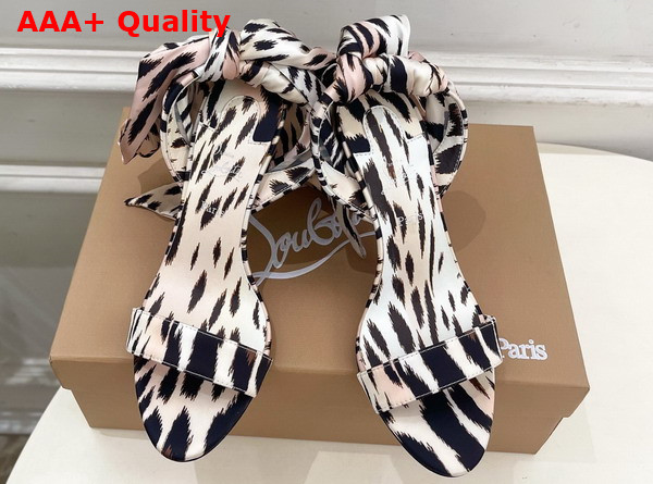 Christian Louboutin Miss Z Sandal Du Desert Leopard Crepe Satin Replica