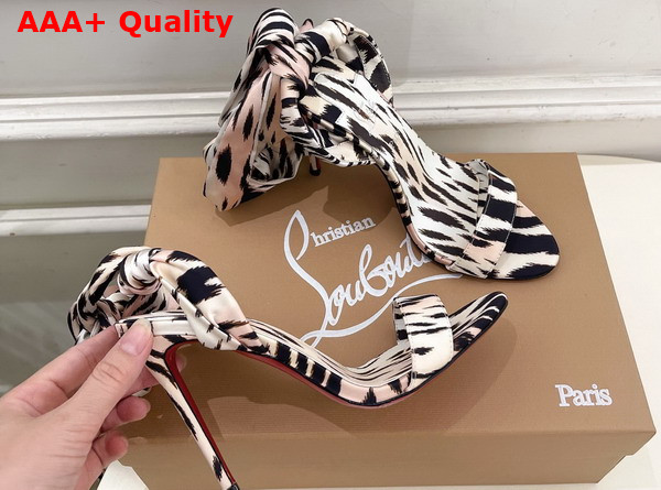 Christian Louboutin Miss Z Sandal Du Desert Leopard Crepe Satin Replica