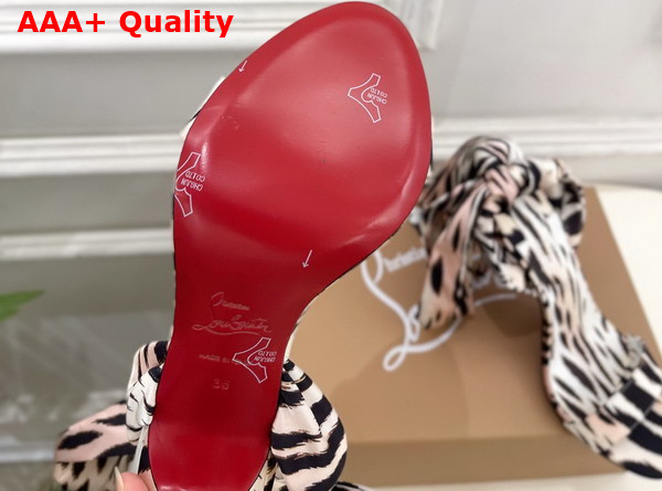 Christian Louboutin Miss Z Sandal Du Desert Leopard Crepe Satin Replica