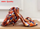 Christian Louboutin Miss Z Sandal Du Desert Multicolor Orange Crepe Satin Replica