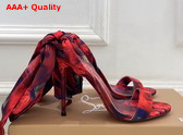 Christian Louboutin Miss Z Sandal Du Desert Multicolor Red Crepe Satin Replica