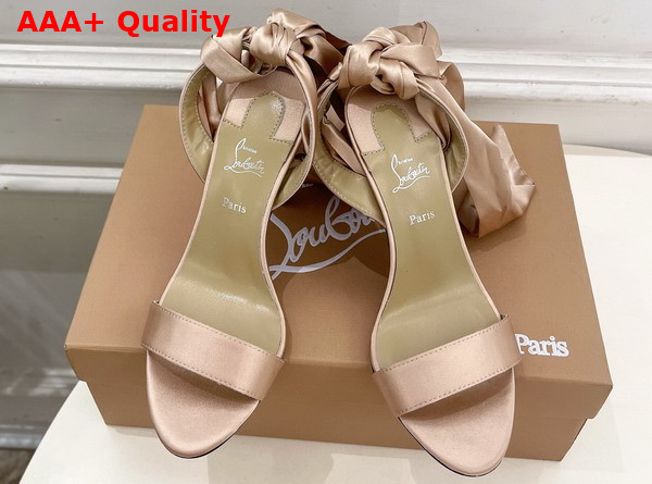 Christian Louboutin Miss Z Sandal Du Desert Nude Crepe Satin Replica