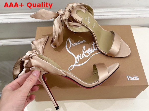 Christian Louboutin Miss Z Sandal Du Desert Nude Crepe Satin Replica