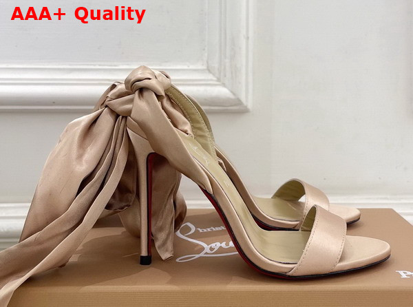 Christian Louboutin Miss Z Sandal Du Desert Nude Crepe Satin Replica
