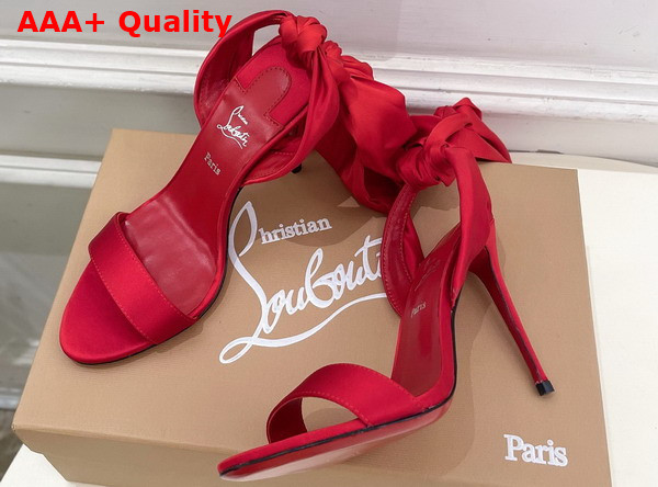 Christian Louboutin Miss Z Sandal Du Desert Red Crepe Satin Replica