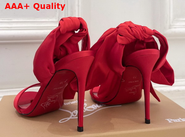 Christian Louboutin Miss Z Sandal Du Desert Red Crepe Satin Replica