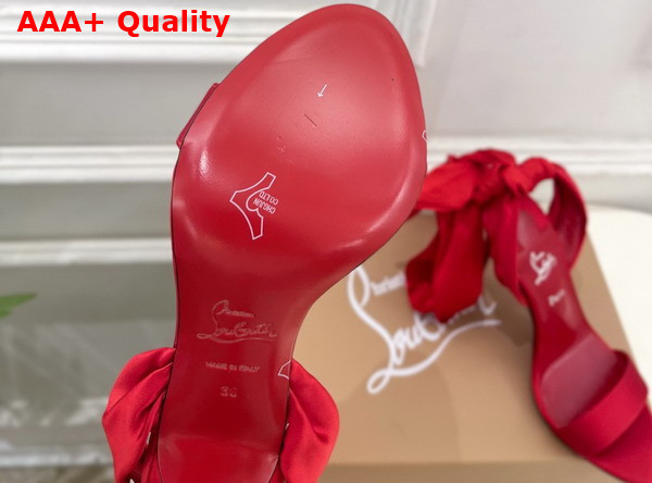 Christian Louboutin Miss Z Sandal Du Desert Red Crepe Satin Replica