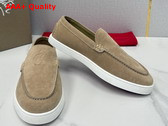 Christian Louboutin Moonboat Loafers Reversed Nubuck Leather Lionne Men Replica